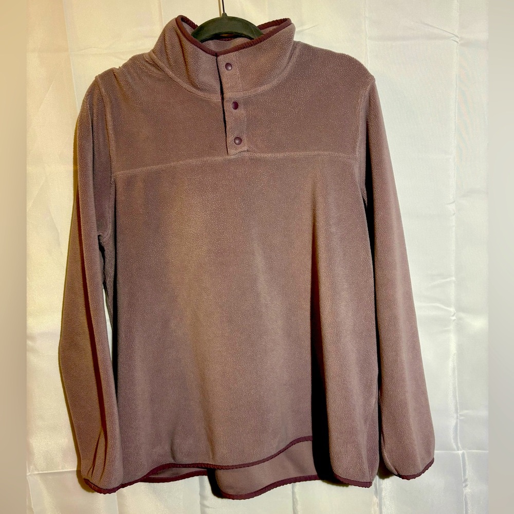 Women’s Lavender 1/4 Button Up Fleece - Size L